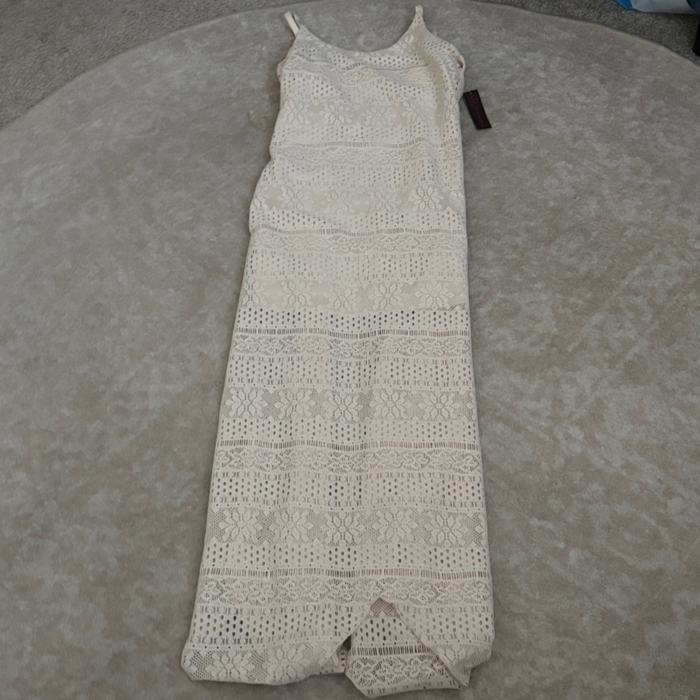 No Boundaries Cream Lace Maxi Dress